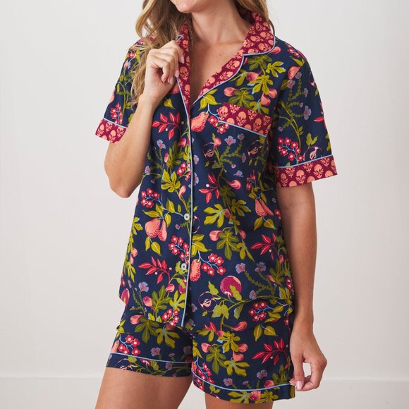 Printfresh Pomme & Poire Short PJ Set Medium NWT - Picture 1 of 12